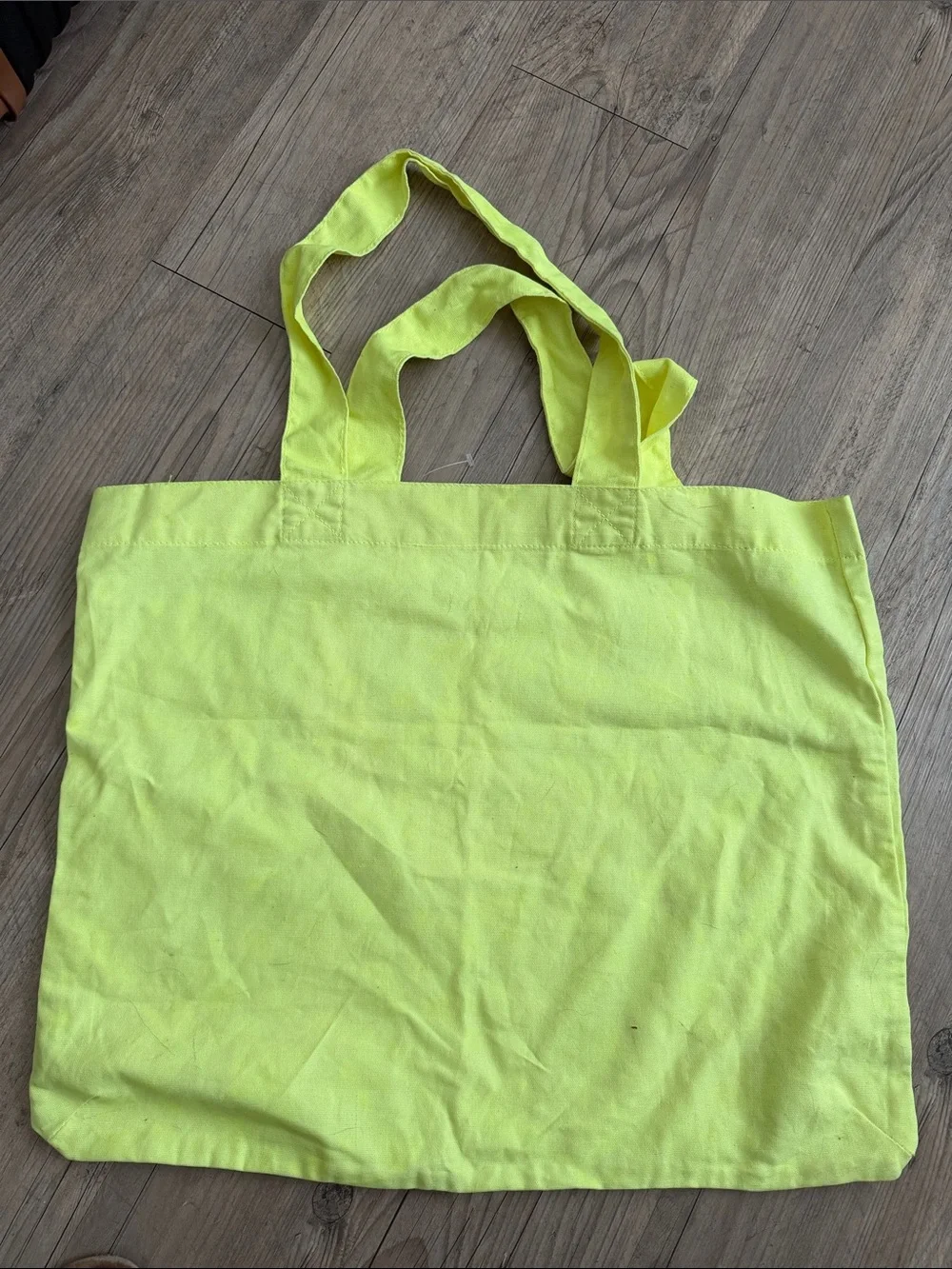 Victoria's Secret LOVE PINK Neon Lime Canvas Tote
